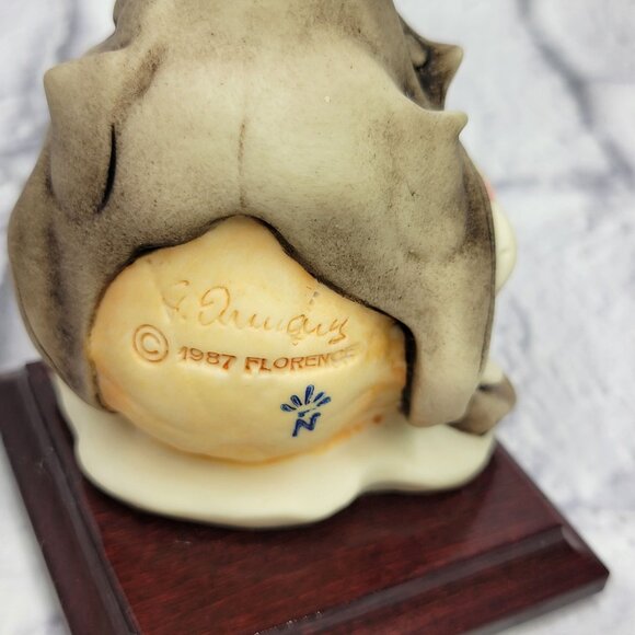 Vyg 80s Giuseppe Armani Florence Clown On Balloon Figurine w/ Base Made in Italy - Picture 8 of 11